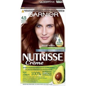 Garnier Nutrisse Crème Permanente Haarverf 4.5 Mahonie Bruin