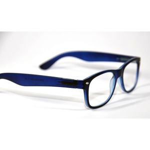 Melleson Optics - Wayfarer - Leesbril - Mat Blauw - +3.00