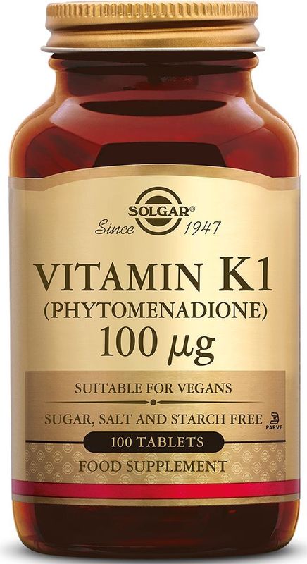 Solgar - Vitamine K-1 - 100 mcg - 100 Tabletten