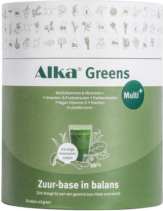 Alka Greens Multi+ - Zakjes - 60 Stuks - Plantaardige Multivitaminen