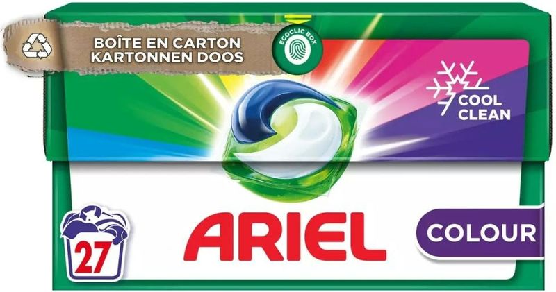 Ariel - All-in-1 PODS Color Clean & Fresh - Wasmiddelcapsules - 27 stuks - Effectief bij lage temperaturen