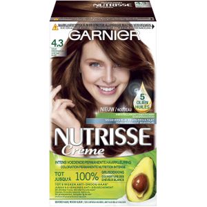Garnier Nutrisse Crème Permanente Haarverf 4.3 Goud Middenbruin