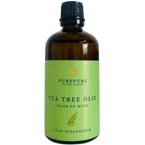 PurePure - Tea Tree Olie - 100 ml - 100% Biologisch - Dierproefvrij - Vegan - Haar en Huid