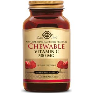 Solgar - Kauwbare Vitamine C - Cran Framboos 500 mg - 90 Kauwtabletten