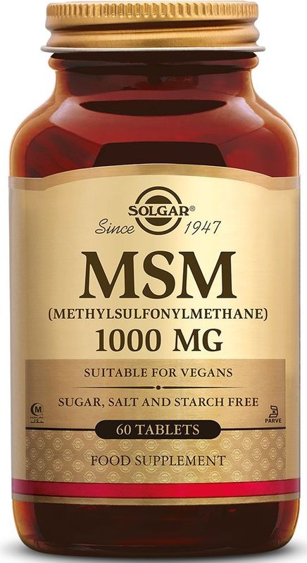 Solgar - MSM 1000 mg - 120 Tabletten - Methylsulfonylmethaan