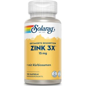 Solaray Zink 3-voudig 15mg Capsules