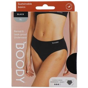 Boody - Menstruatieondergoed - Bikinislip - Zwart - Normaal