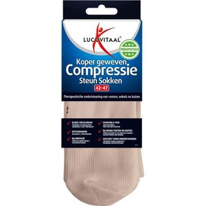 Lucovitaal Koper Compressie Steun Sokken Beige 42-47