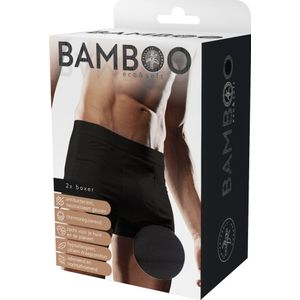 Bamboo - Original Boxers - Zwart - Biologisch Katoen - 2 Stuks