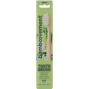 Bamboovement - Bamboe Tandenborstel - Medium - Duurzaam en Milieuvriendelijk