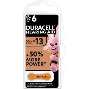 Duracell Batterij Gehoorapparaat DA 13 6st