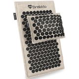 BrellaVio Spijkermat Set 2.0 - Eco/Zwart - Inclusief Spijkerkussen en Opbergtas - Acupressuur Mat - Shakti Massage
