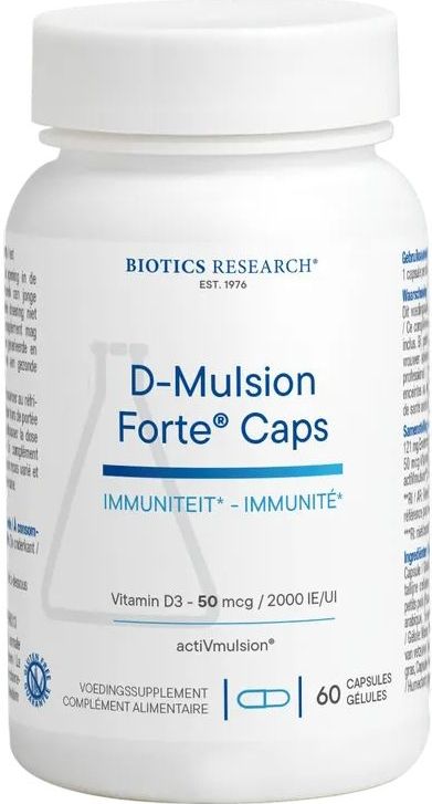 Biotics - D-Mulsion Forte - Capsules - 60 stuks - Met Vitamine D3