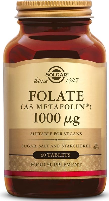 Solgar - Foliumzuur - 1000 mcg DFE - 60 Tabletten