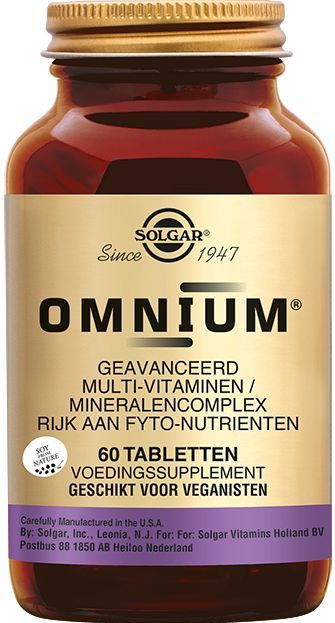Solgar - Omnium® - Multivitamine Tabletten - 60 Stuks - Rijk aan Antioxidanten