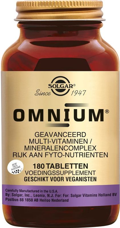 Solgar - Omnium® - Multivitamine Tabletten - 180 Stuks