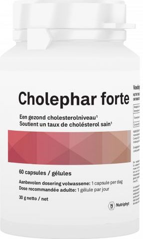 Nutriphyt - Cholephar Forte - Kruidenpreparaat - 1 Capsule - 87.5 mg Rode Gistrijst
