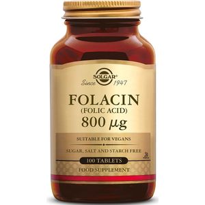 Solgar - Folacin - Foliumzuur - 800 mcg - 100 Tabletten