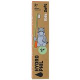 Hydrophil - Bamboo Kids Toothbrush Soft - Tandenborstel - 2 Stuks - Nijlpaardontwerp