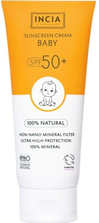 Incia 100% Natural Sunscreen Cream Baby SPF50+