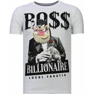Local Fanatic  Billionaire Boss Rhinestone  Shirts  heren Wit