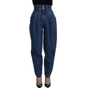 D&amp;G  HighWaisted Geplooide Jeans Denim  Broeken  dames Blauw