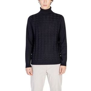 Antony Morato  COTTON WOOL BLEND YARN WITH JACQUARD 3D MMSW01454-YA200066  Vesten  heren Zwart