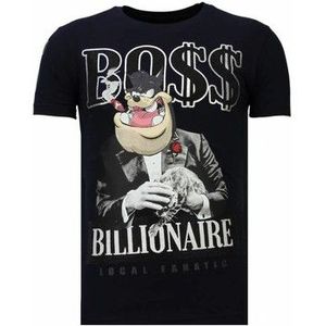 Local Fanatic  Billionaire Boss Rhinestone  Shirts  heren Blauw