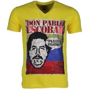 Local Fanatic  Don Pablo Escobar  Shirts  heren Geel