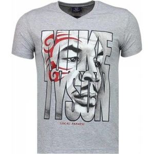 Local Fanatic  Mike Tyson Tribal  Shirts  heren Grijs