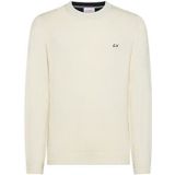 Sun68 - Cotton Knit Crew Neck Sweater - Wit - Heren - Pullover