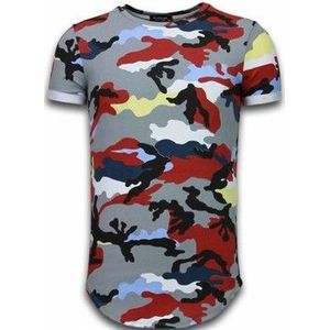 Tony Backer  Known Camouflage Long Fi Army  Shirts  heren Rood