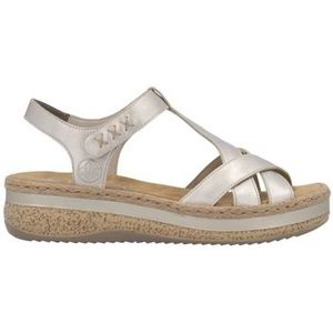 Rieker  V0919  sandalen  dames Goud