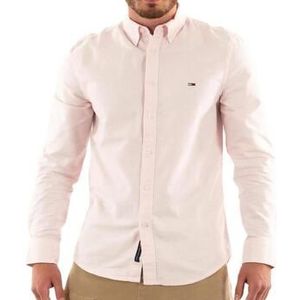 TOMMY JEANS - TJM SLIM STRIPE OXFORD SHIRT EXT - Vintage Cerise Stripe - Overhemd met Lange Mouwen