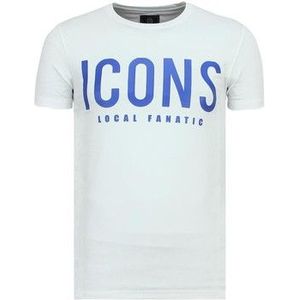 Local Fanatic  ICONS W  Shirts  heren Wit