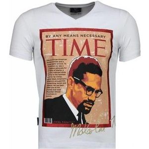 Local Fanatic  Malcolm X  Shirts  heren Wit