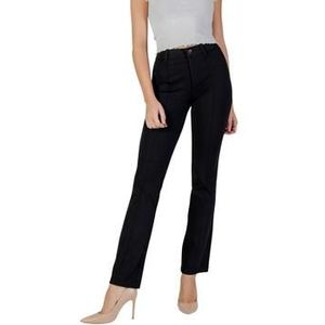 Street One Dames Twill Bootcut broek in Zwart, in size: 32