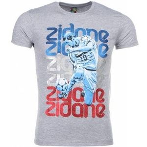Local Fanatic  Zidane Print  Shirts  heren Grijs