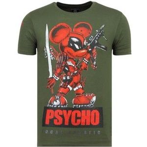 Local Fanatic  Psycho Mouse Party G  Shirts  heren Groen
