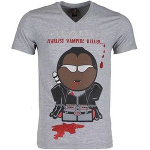 Local Fanatic  Blade Fearless Vampire Killer  Shirts  heren Grijs