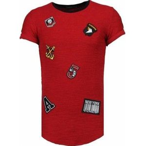 Justing  Military Patches  Shirts  heren Rood