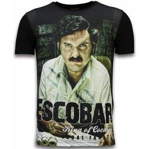 Local Fanatic  Escobar King Of Cocaine Digital  Shirts  heren Zwart