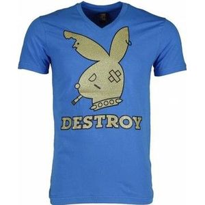 Local Fanatic  Destroy  Shirts  heren Blauw