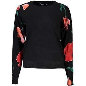 Desigual  Trui met bloemenprint model DE26968  Truien  dames Zwart