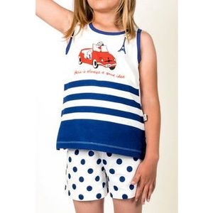 Admas  Pyjamatop en -short Nina Paris  [CATEGORIE_2] kind Blauw