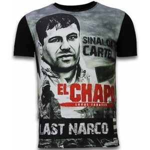 Local Fanatic  El Chapo Last Narco Digital  Shirts  heren Zwart