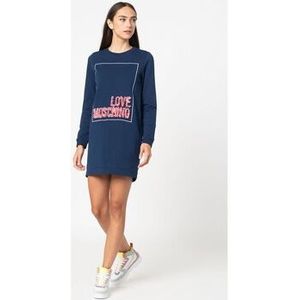 Love Moschino  Sweatshirt Jurk Lange Mouw Model LO6011  Jurken dames Blauw