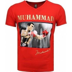Local Fanatic  Muhammad Ali Glossy Print  Shirts  heren Rood