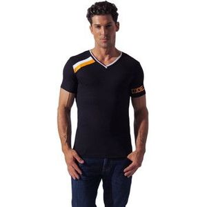 Code 22  T-shirt Asymmetric sport Code22  Shirts  heren Zwart