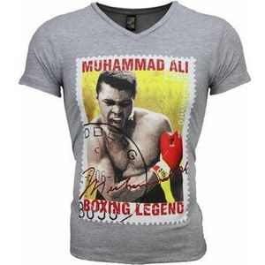 Local Fanatic  Muhammad Ali Zegel Print  Shirts  heren Grijs